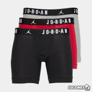 Jordan Men`s Flight Cotton Boxer Briefs (3-pack) In Blue