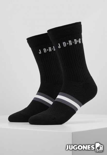 Calcetines Jordan Legacy Crew Socks 2-Pack Black/ White/ White